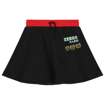 Girls Black Logo Skirt